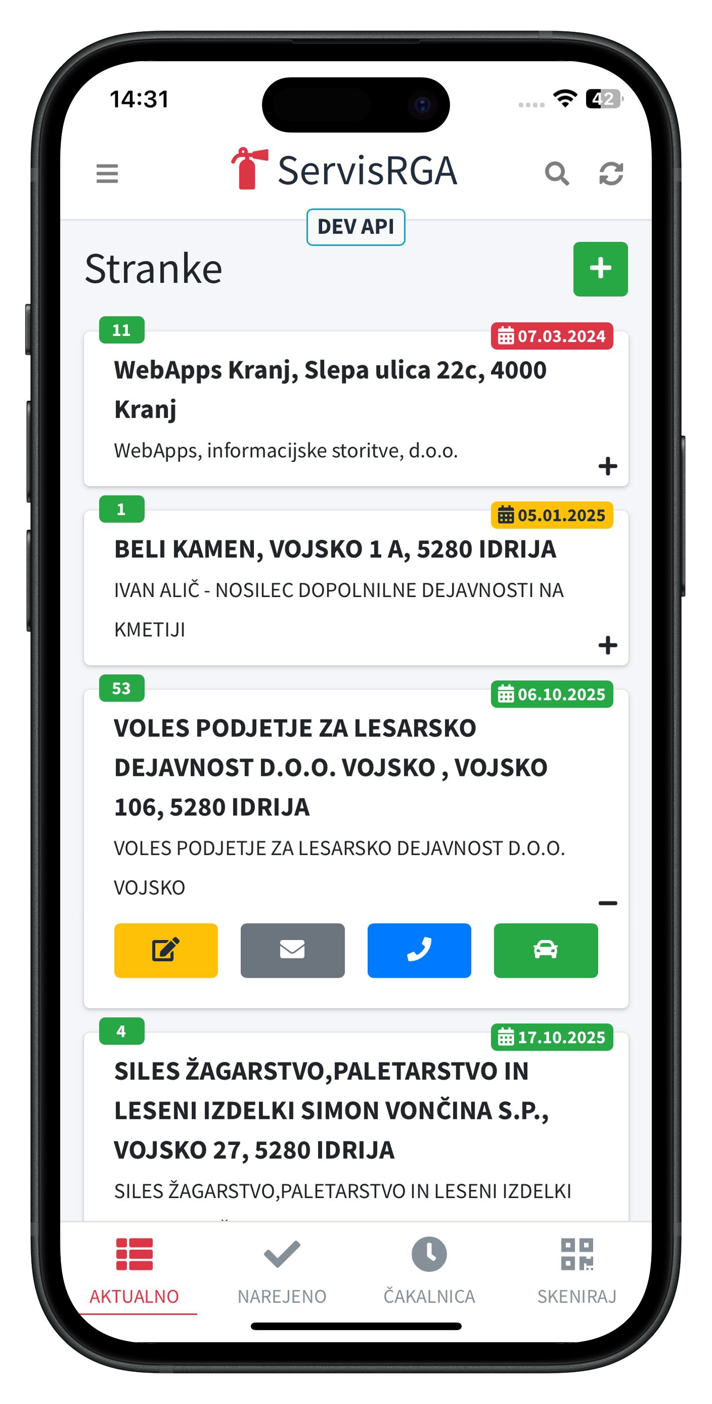 SEZNAM STRANK / OBJEKTOV