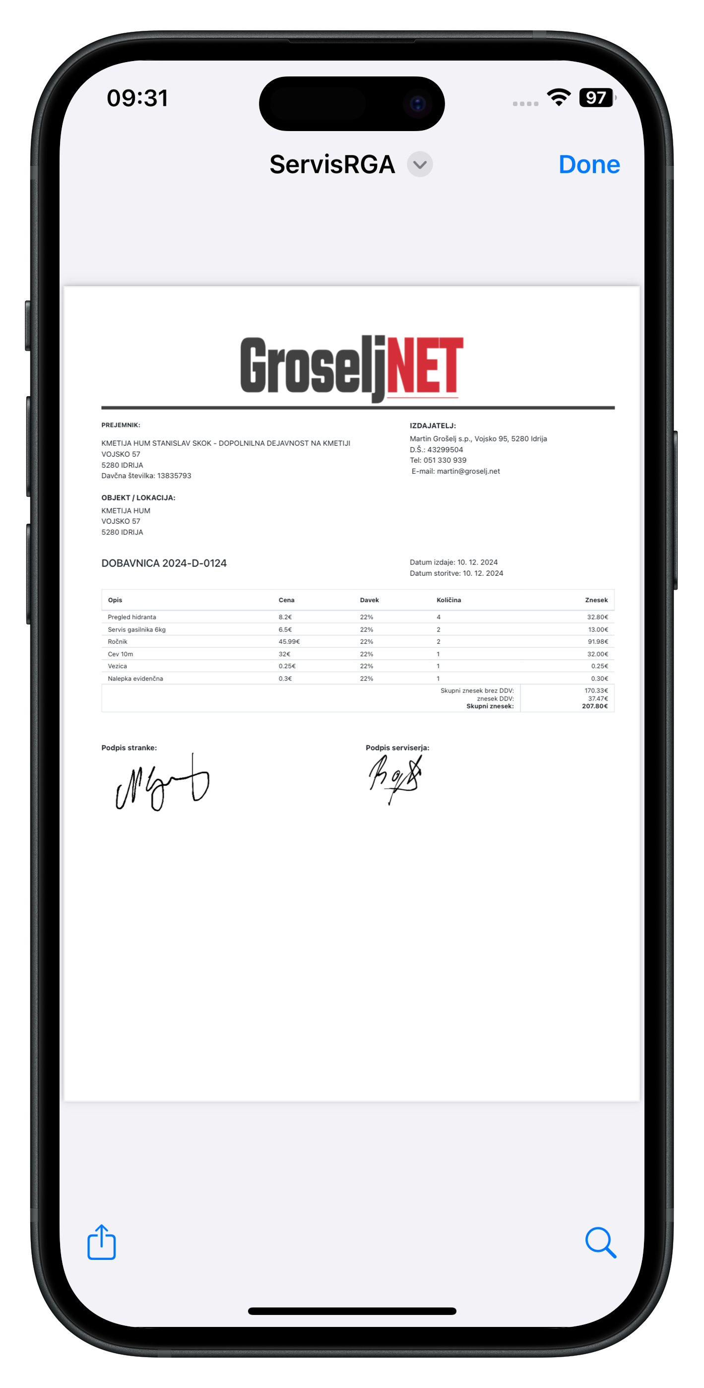 KREIRAN DOKUMENT - NATISNI ALI POŠLJI